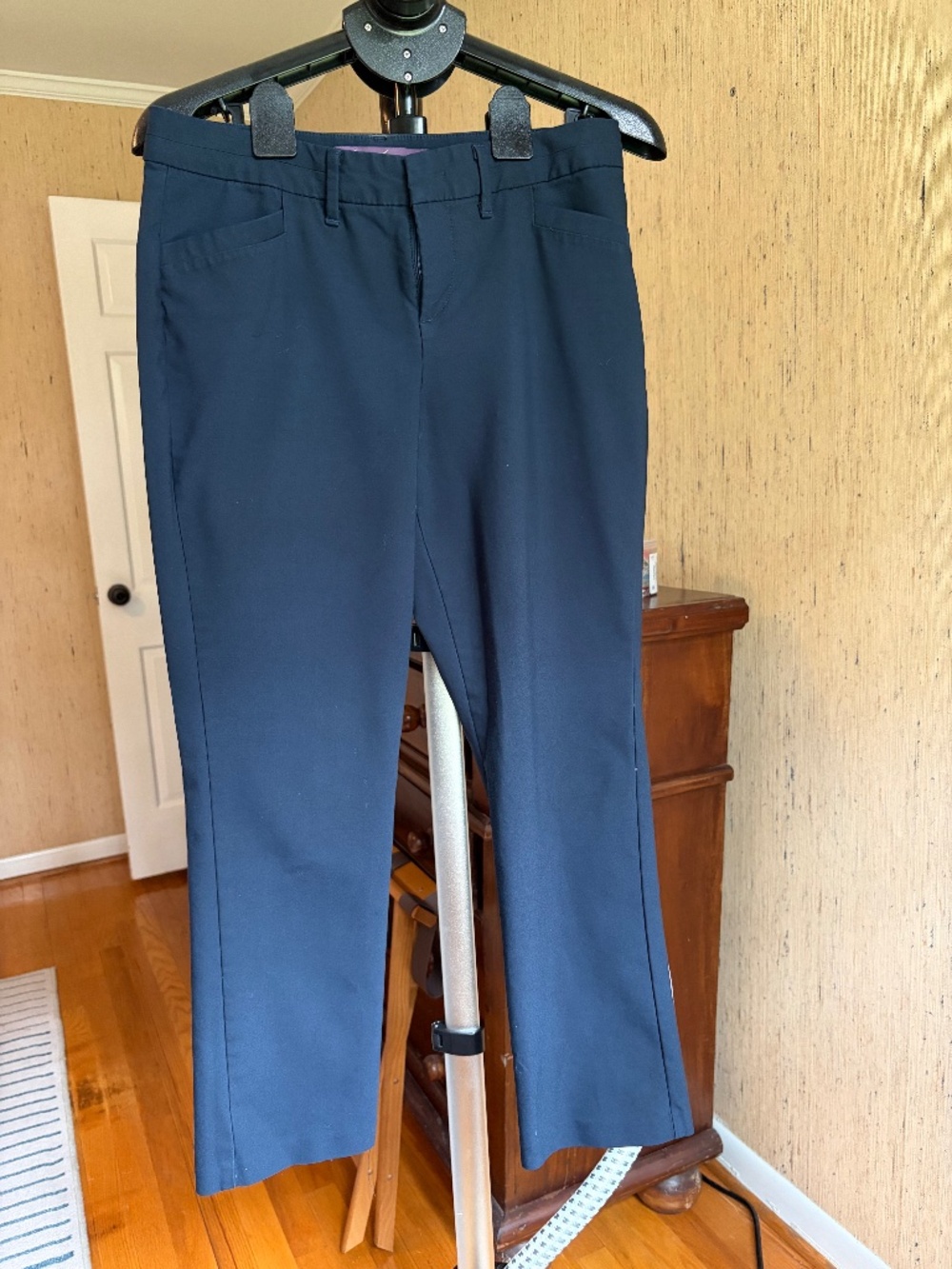 Gloria Vanderbilt Blue Straight Leg Suit Pant